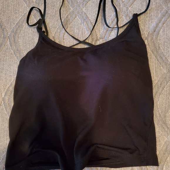 Lace up top with built in cups - Picture 2 of 2